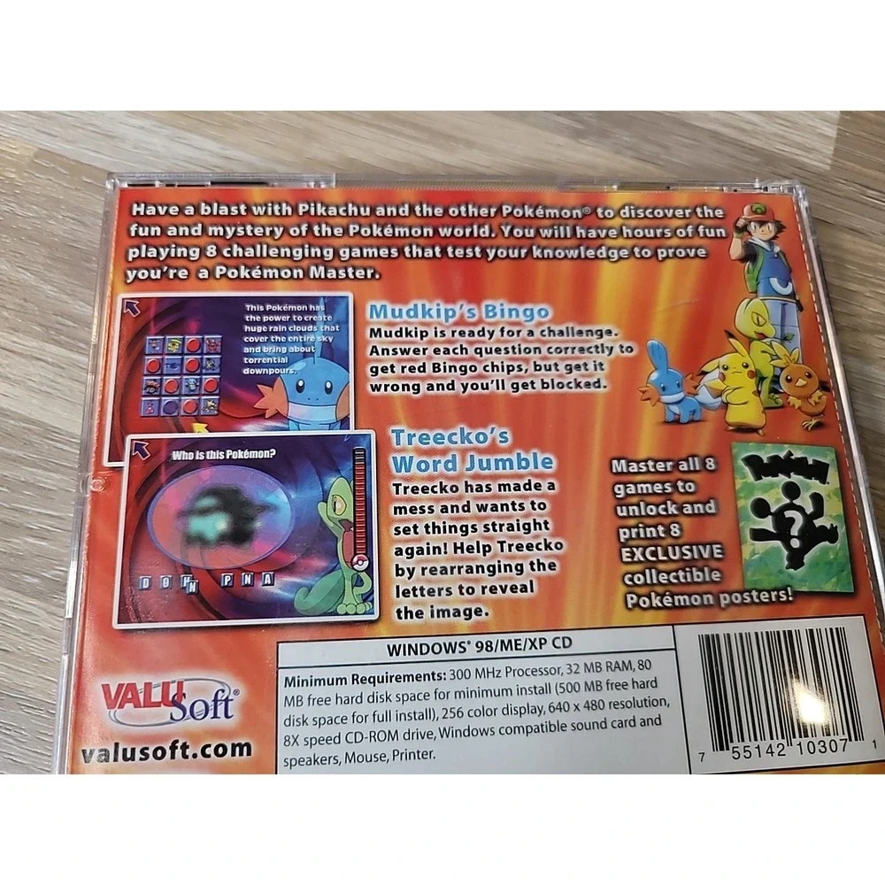 Pokemon Masters Arena PC CD-ROM Game 2003 ValuSoft THQ Nintendo Win98/Me/2000/XP